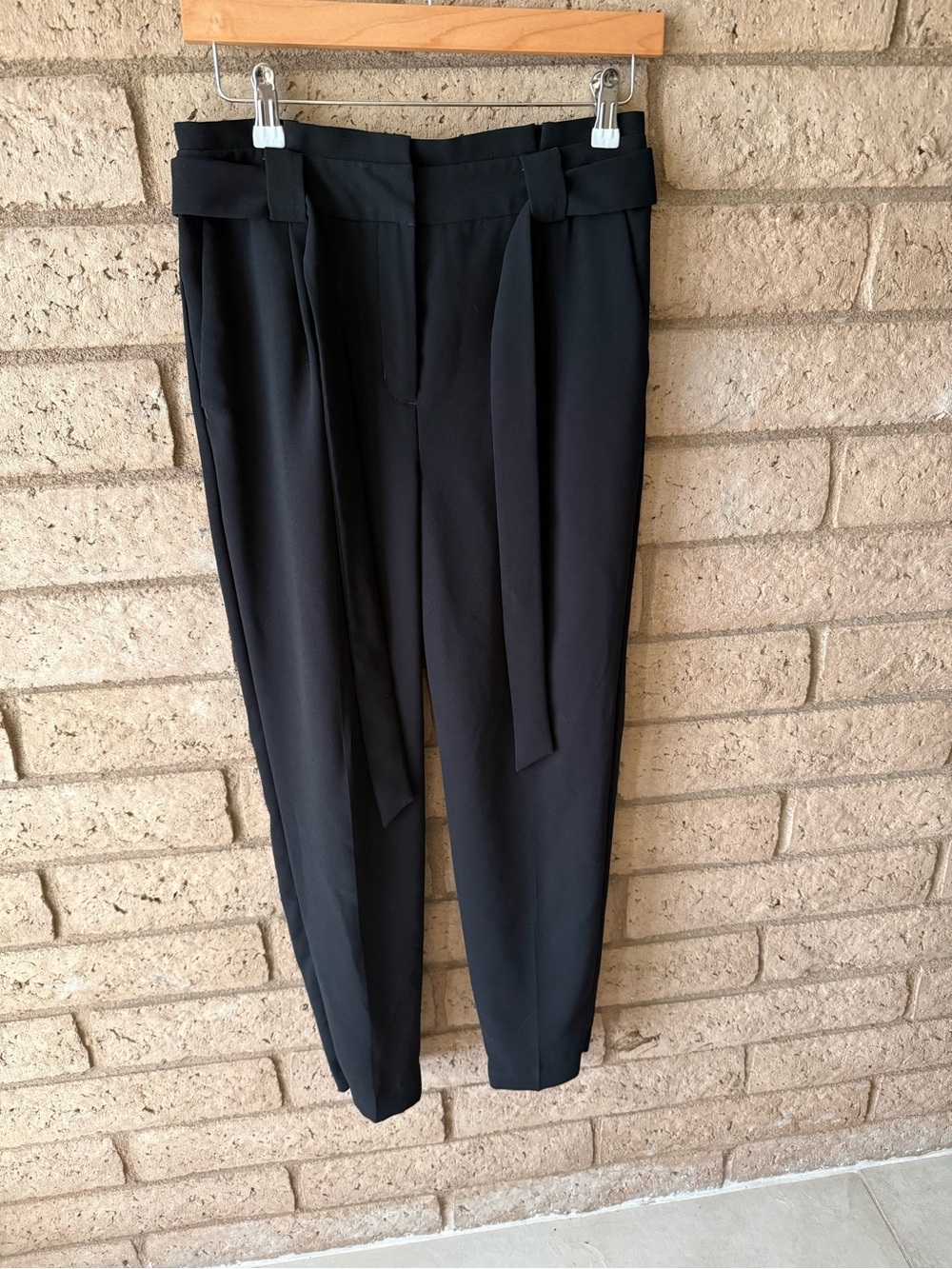 Express Black Tie High Waisted Pants
